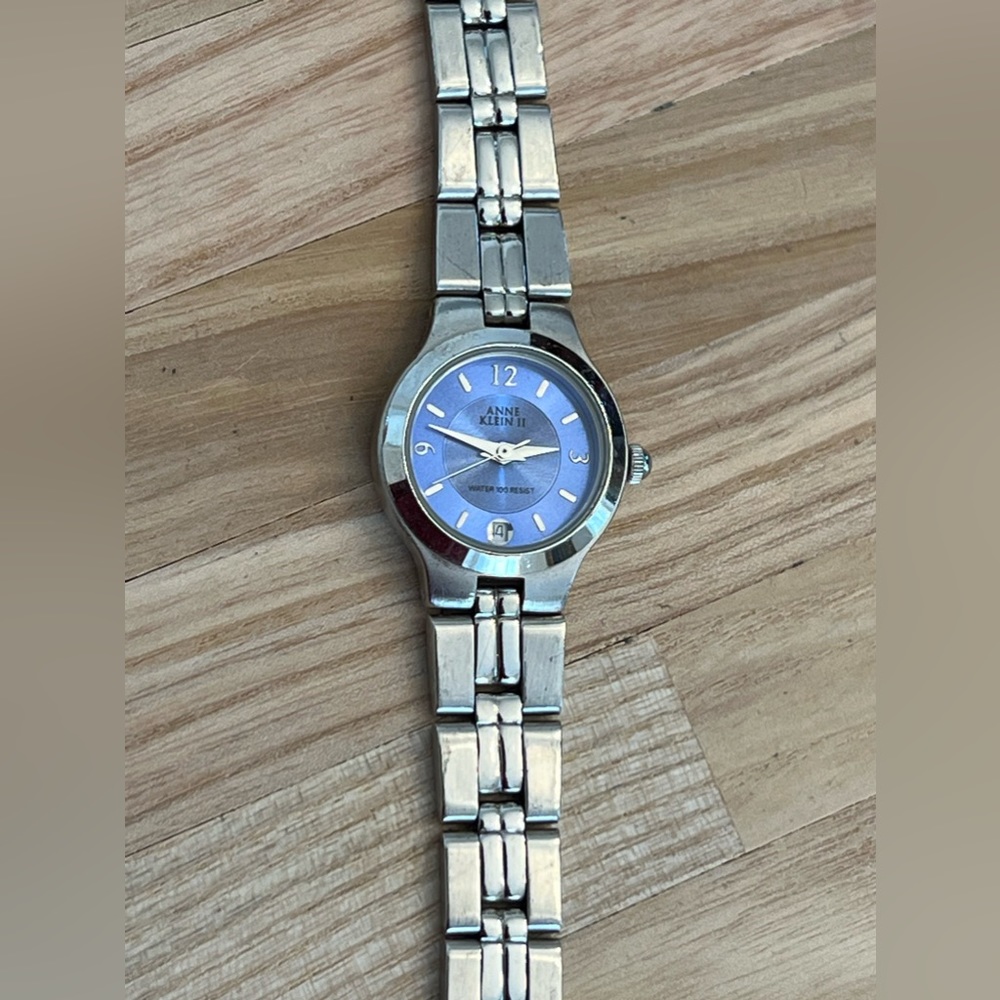 Anne Klein Ladies Watch Blue Dial Stainless Water Resistant 100
